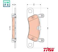 Brake pads GDB1876 TRW for PORSCHE CAYENNE