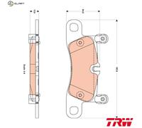 Brake pads GDB1876 TRW for PORSCHE CAYENNE