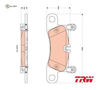 Brake pads GDB1876 TRW for PORSCHE CAYENNE