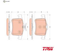 BRAKE PAD SET DISC BRAKE GDB1877 FOR JAGUAR 508PS 5.0L 8cyl XF