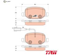 TRW Brake Pad Set GDB1881 - for Alfa Romeo MiTo 1.3 (2009-2018)