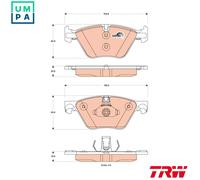TRW Disc Brake Pad Set GDB1882 - Fits BMW 5 Series (F10) N20 2.0L