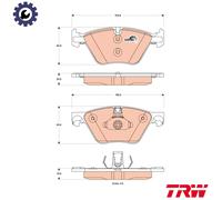 TRW Disc Brake Pad Set GDB1882 - Fits BMW 5 Series (F10) N20 2.0L