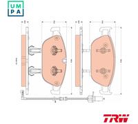 TRW Brake Pads GDB1883 for Audi A6 C7, A6 Avant, A6 Allroad, A8 D4