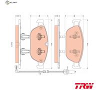 TRW Brake Pads GDB1883 for Audi A6 C7, A6 Avant, A6 Allroad, A8 D4