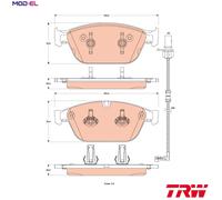 Brake pads GDB1884 TRW for AUDI A8 D4 Q5