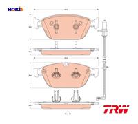 Brake pads GDB1884 TRW for AUDI A8 D4 Q5