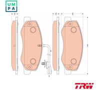 TRW Brake Pads GDB1885 – Set of 4 – Rear – for Nissan, Renault, Opel