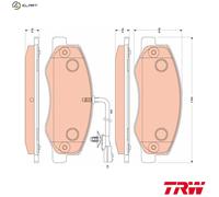 TRW Brake Pads GDB1885 – Set of 4 – Rear – for Nissan, Renault, Opel