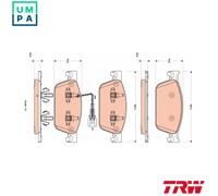 BRAKE PAD SET DISC BRAKE GDB1887 FOR VW CARAVELLE/KOMBI/Bus/TRANSPORTER/Mk 2.0L