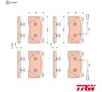 TRW Brake Pads GDB1888 Front for Alfa Romeo Giulietta