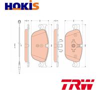 BRAKE PAD SET DISC BRAKE GDB1889 FOR CITROËN C6 C5/III/Break DS4 DS5 PEUGEOT