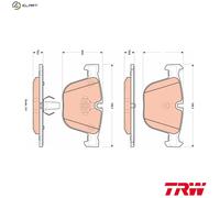 TRW Disc Brake Pad Set GDB1892 for BMW X5 F15 F85 (N63B44B, N57D30C, N57D30A)