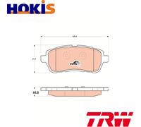 BRAKE PAD SET DISC BRAKE GDB1893 FOR FORD FIESTA/VI/Van XTJA/IQJA/IQJC 1.6L 4cyl