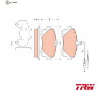 TRW Brake Pads GDB1895 for PEUGEOT 407 and 407 SW