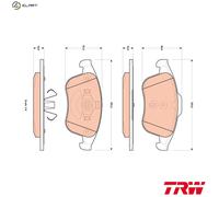 Brake pads GDB1896 TRW for RENAULT LATITUDE