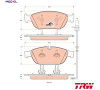 TRW GDB1897 Brake pad set