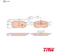 BRAKE PAD SET DISC BRAKE GDB1900 FOR FIAT GRANDE/PUNTO 500 312A6.000 1.0L 2cyl