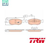 BRAKE PAD SET DISC BRAKE GDB1900 FOR FIAT PUNTO/EVO/Hatchback/Van/GRANDE 500