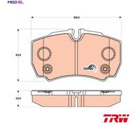TRW GDB1901 Brake pad set