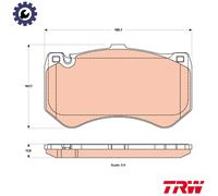 BRAKE PAD SET DISC BRAKE GDB1907 FOR MERCEDES-BENZ C-CLASS/T-Model SL/AMG SLS