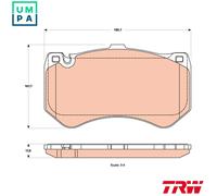 TRW Brake Pad Set GDB1907 for Mercedes-Benz SL/CLS/GLC/C/E/S-Class
