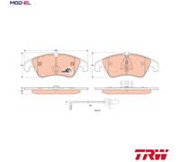 Brake pads GDB1908 TRW for AUDI A7 Sportback A6 C7 A6 C7 Avant A6 Allroad C7