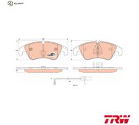 TRW Brake Pads GDB1908 - for Audi A7 Sportback, A6 C7, A6 C7 Avant, A6 Allroad C7