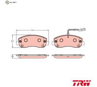TRW COTEC Brake Pad Set GDB1910 - incl. Wear Warning Contact - for Renault Master 3, Nissan NV400