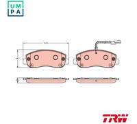 BRAKE PAD SET DISC BRAKE GDB1910 FOR RENAULT MASTER/III/Platform/Chassis/Van