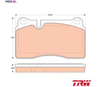 BRAKE PAD SET DISC BRAKE GDB1912 FOR SEAT LEON/ST/Van/Hatchback AUDI DNUC 2.0L