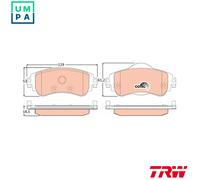 TRW Brake Pad Set GDB1917 for Citroën C4 II & DS4 – 4254A9