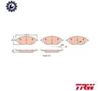 Brake pads GDB1918 TRW for VW SEAT SKODA AUDI