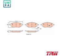 Brake pads GDB1918 TRW for VW SEAT SKODA AUDI