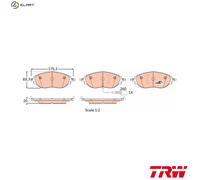 Brake pads GDB1918 TRW for VW SEAT SKODA AUDI