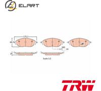BRAKE PAD SET DISC BRAKE GDB1918 FOR VW GOLF/VIII PASSAT/ALLTRACK/B8/B7/Van/CC