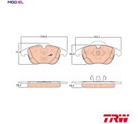 TRW Brake Pad Set GDB1925 - Disc Brake for Land Rover Range Rover Evoque & Discovery Sport