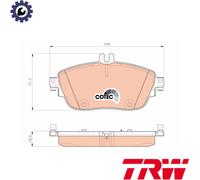 BRAKE PAD SET DISC BRAKE GDB1932 FOR MERCEDES-BENZ GLA-CLASS B-CLASS/Sports 2.0L