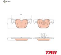 New Brake Pad Set, disc brake for BMW:3,F30,F80,F34,F31 6850570 34216850570