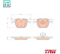BRAKE PAD SET DISC BRAKE GDB1937 FOR BMW 4/Gran/Turismo/F3/F36/Convertible/F33