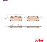 BRAKE PAD SET DISC BRAKE GDB1946 FOR MERCEDES-BENZ OM 651.960 2.1L 4cyl M-CLASS