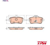 BRAKE PAD SET DISC BRAKE GDB1947 FOR MERCEDES-BENZ GLE/SUV GLA-CLASS M-CLASS GLE