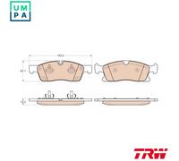 TRW Brake Pad Set GDB1955 for Mercedes-Benz M-Class GLE GLS (OM651.960 2.1L)