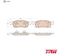 TRW Brake Pad Set GDB1955 for Mercedes-Benz M-Class GLE GLS (OM651.960 2.1L)
