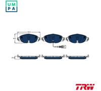 TRW GDB1956BTE Brake pad set