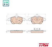 TRW GDB1960 Brake pad set
