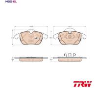 TRW GDB1960 Brake pad set