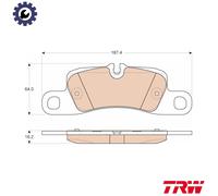 Brake pads GDB1962 TRW for PORSCHE CAYENNE