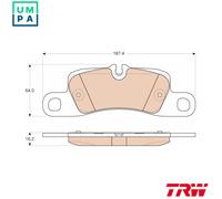 TRW Brake Pad Set GDB1962 – Disc Brake for Porsche Cayenne (92A) 2011-2018
