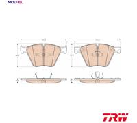 Brake pads GDB1964 TRW for BMW X5 X6